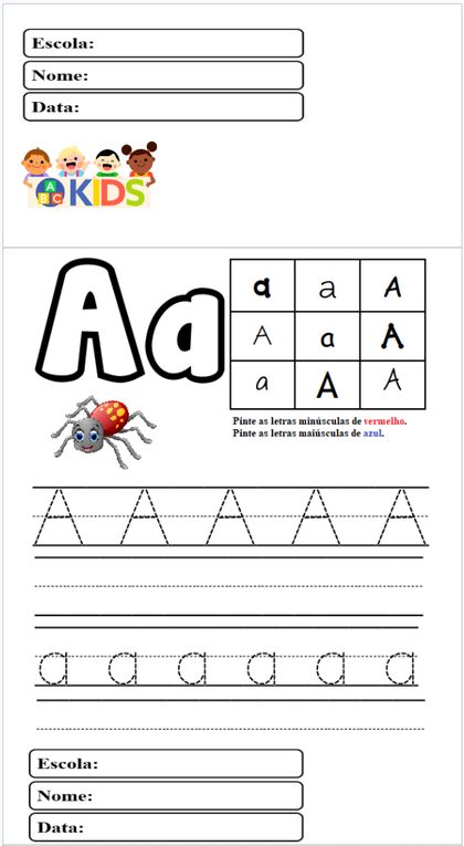 Exemplo de atividade do kit