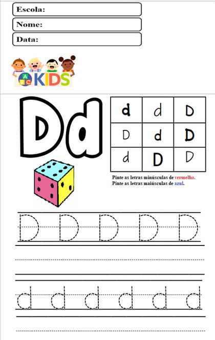 Exemplo de atividade do kit